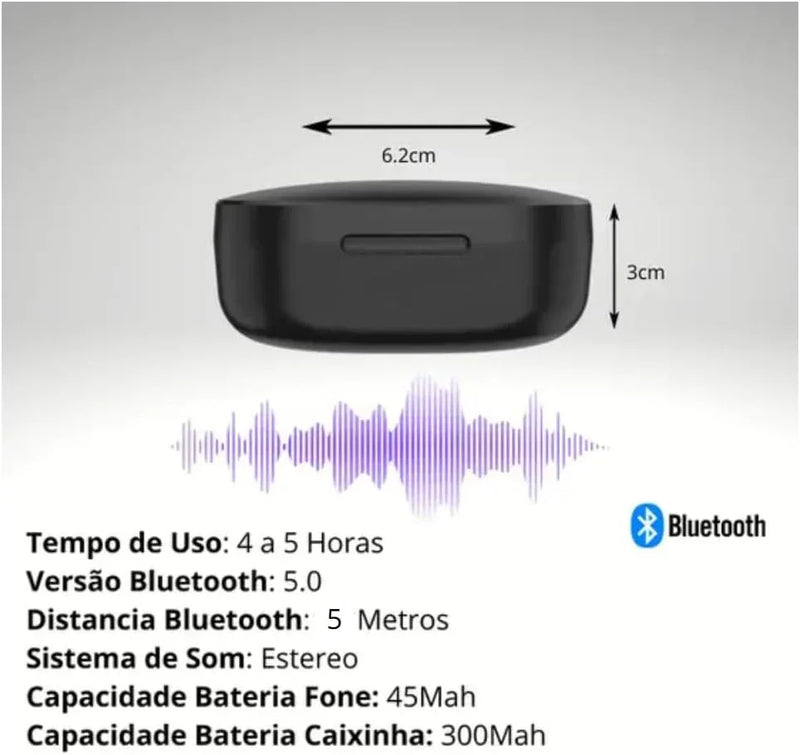Fone Sem Fio Bluetooth Airdots