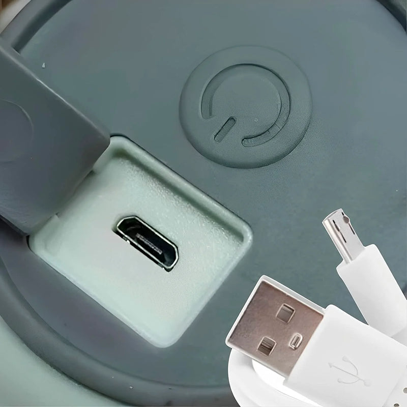 Mini Liquidificador Portátil 330ml com 6 Lâminas Inox e USB