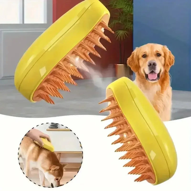 Escova a vapor para cão e gato 3 em 1
