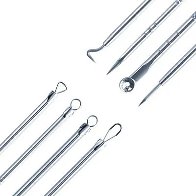 Kit 4 Peças Removedor de Cravos e Espinhas em Aço Inox