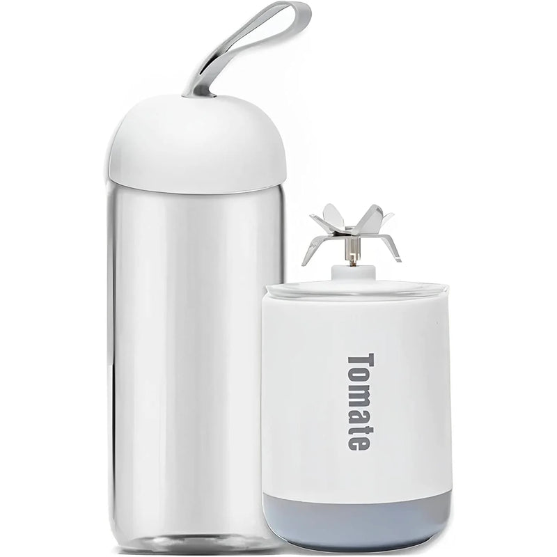 Mini Liquidificador Portátil 330ml com 6 Lâminas Inox e USB