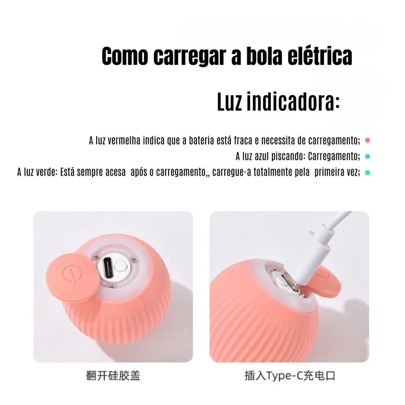 Bola Inteligente Automática para Gatos – Brinquedo Interativo e Divertido