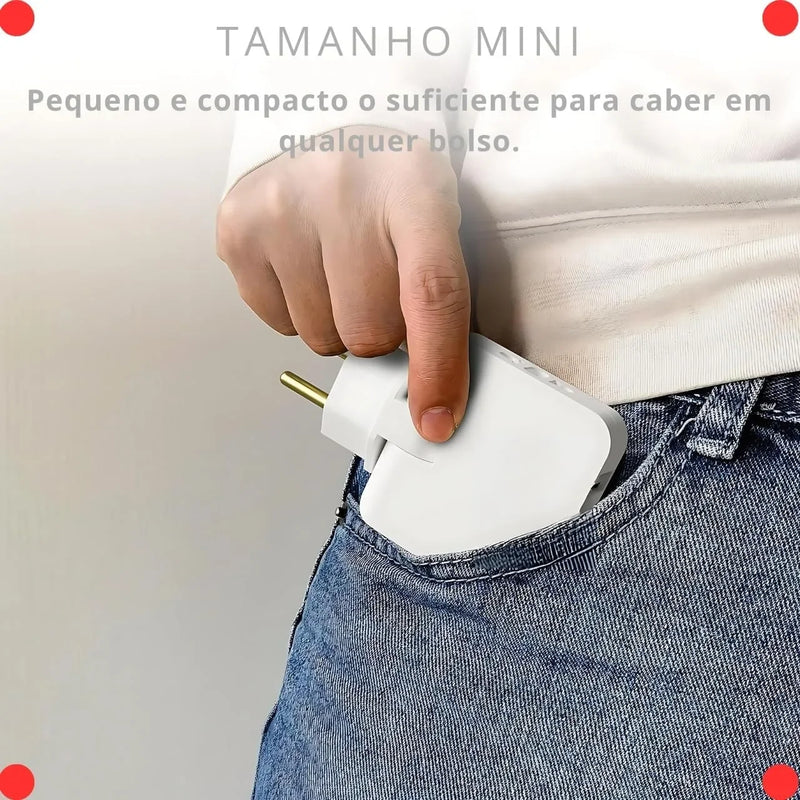 Adaptador de Tomada com 2 Portas USB