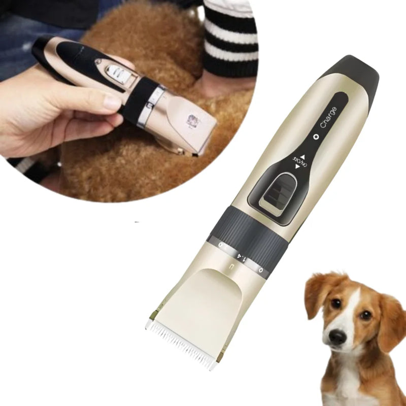 Aparador Profissional Recarregável Dourado – Para Cães e Gatos