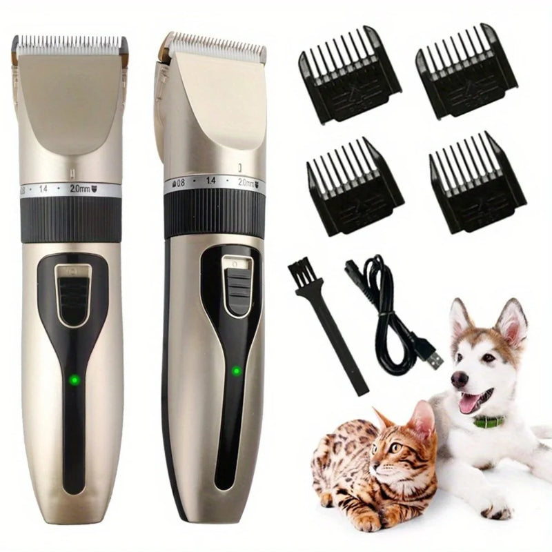 Aparador Profissional Recarregável Dourado – Para Cães e Gatos