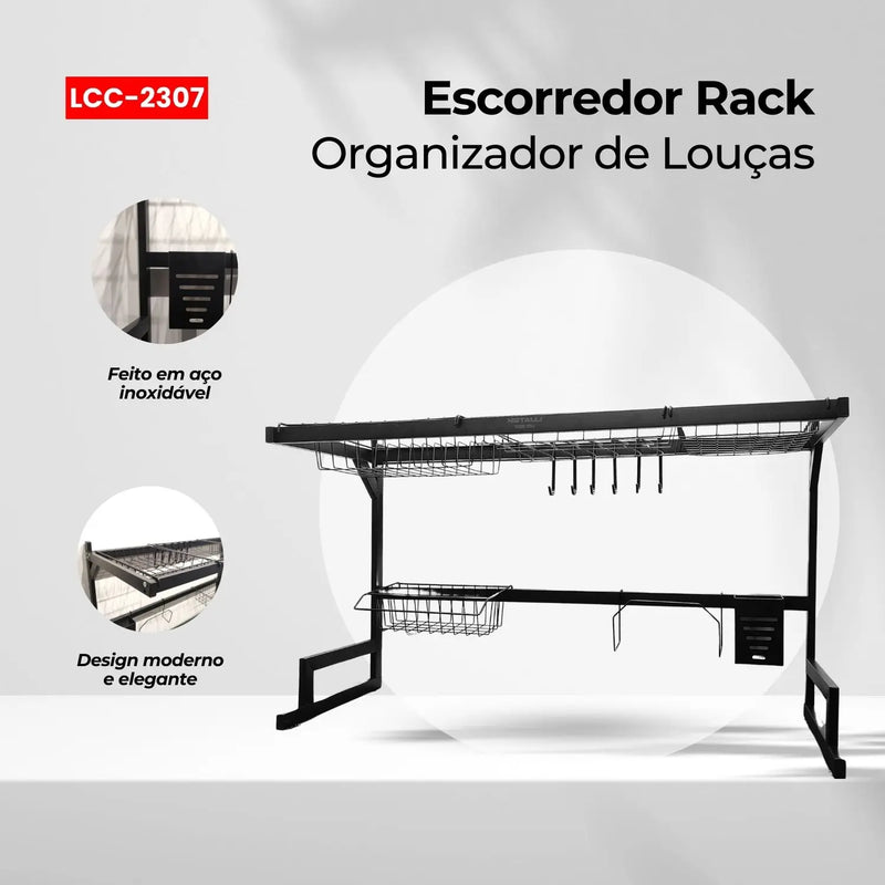 Suporte para Louça em Inox Antiferrugem – 65/85 cm, Acabamento Resistente