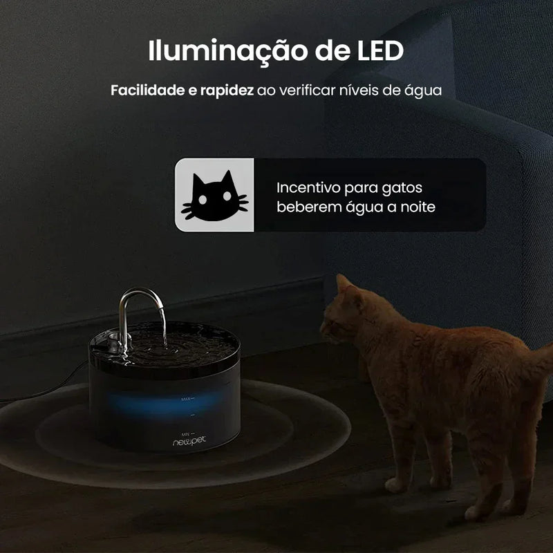Bebedouro de água para Gatos e Cães Filtro automático