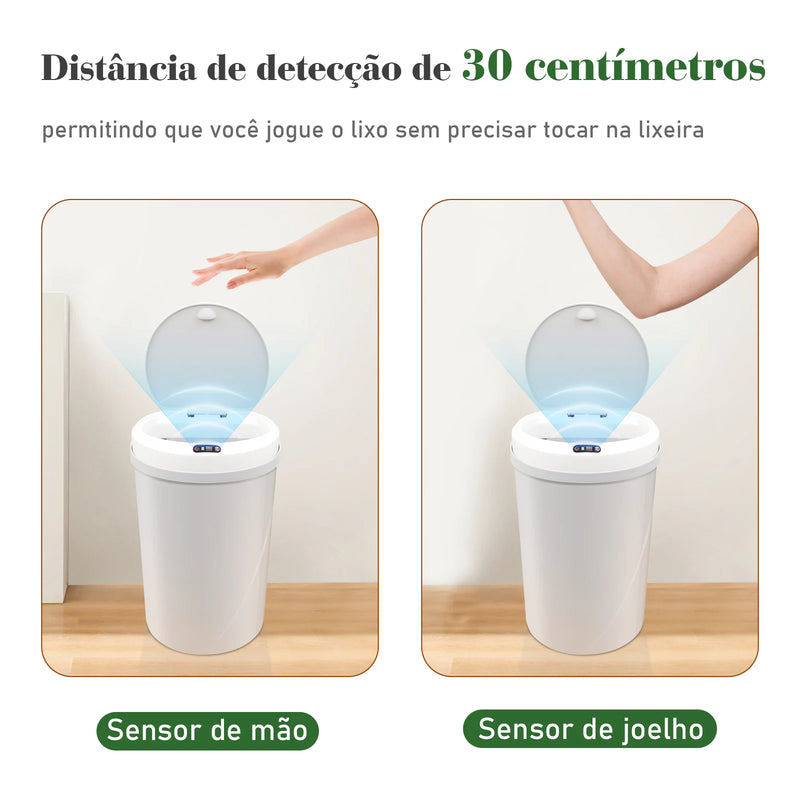 Lixeira Automática Inteligente com Sensor Infravermelho – 12 Litros