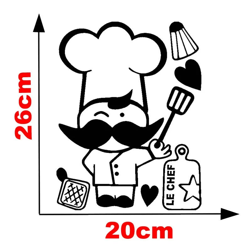 Adesivo Decorativo Chef – Para Cozinha, Restaurante e Cafeteria