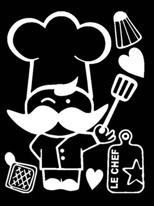 Adesivo Decorativo Chef – Para Cozinha, Restaurante e Cafeteria