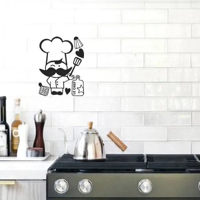 Adesivo Decorativo Chef – Para Cozinha, Restaurante e Cafeteria