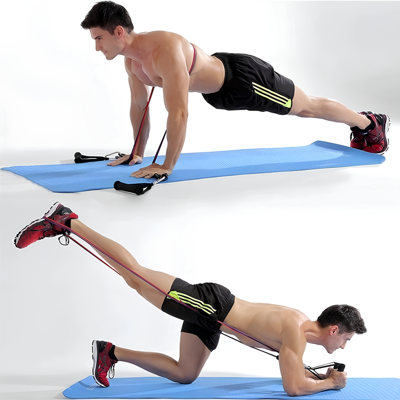 Kit PowerFit com 11 Elásticos de Resistência – Treino Completo em Casa ou na Academia